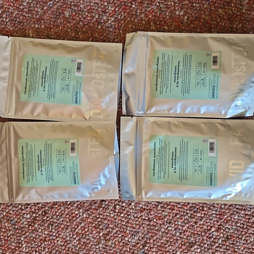 NEW DAVIDsTEA Cardamom Macchiato Tea 50 g Sealed Discontinued Lot of 4 Bags